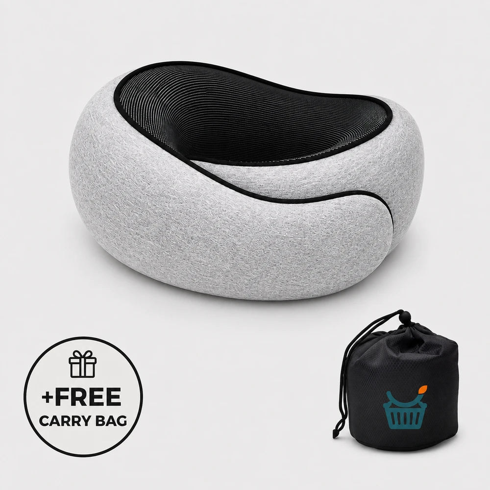 Compact Memory Foam Neck Travel Pillow