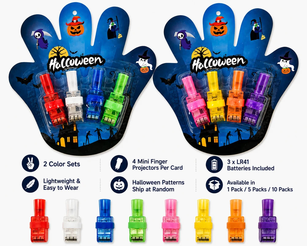 Halloween LED Finger Projection Lights