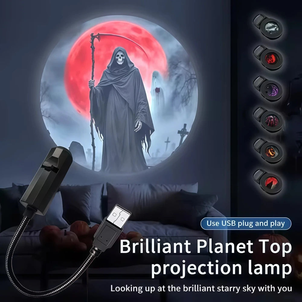 Halloween Pattern Projection Lamp